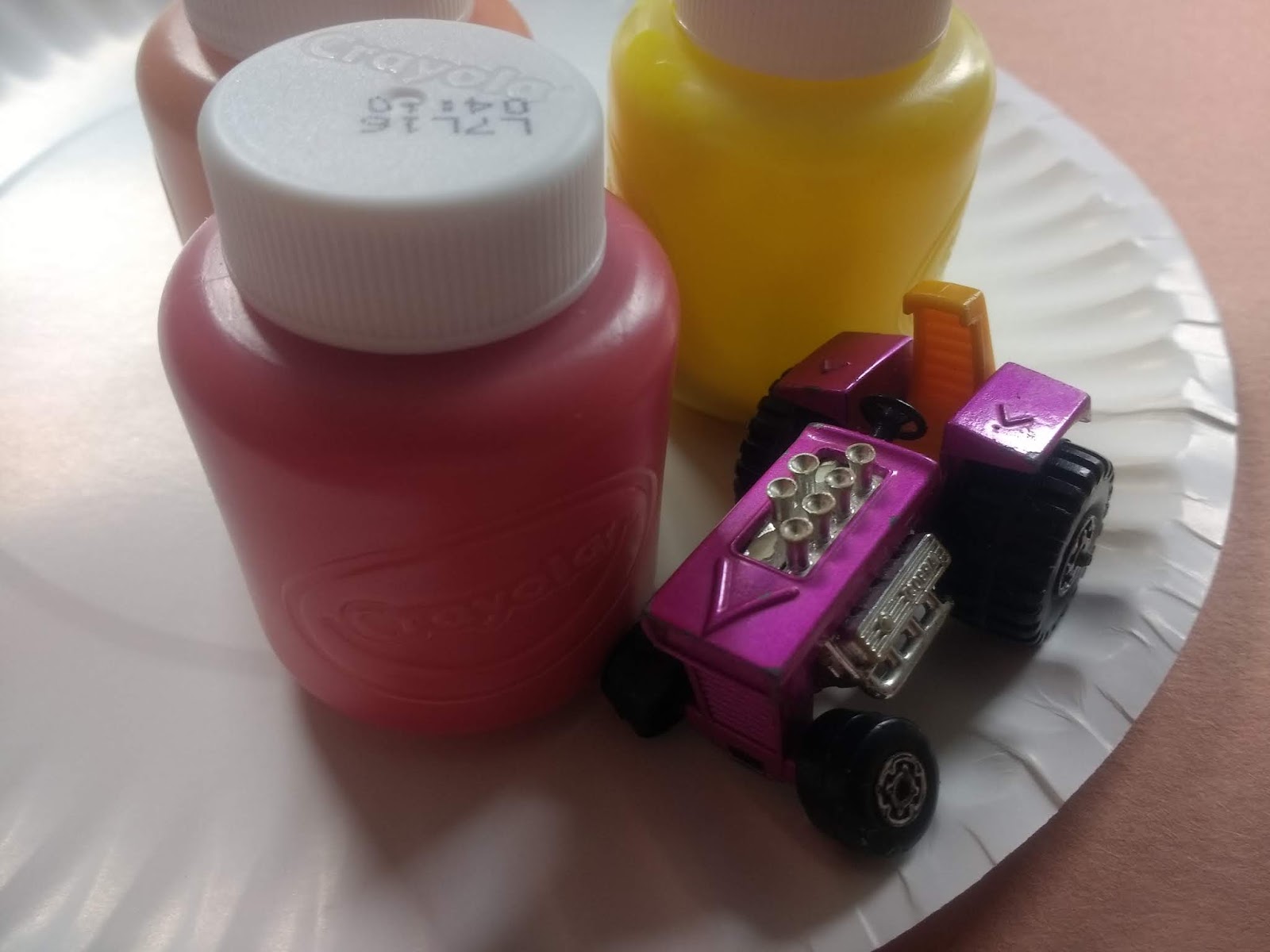 Tractor Painting! A Fun Easy Preschool Farm Process Art Activity