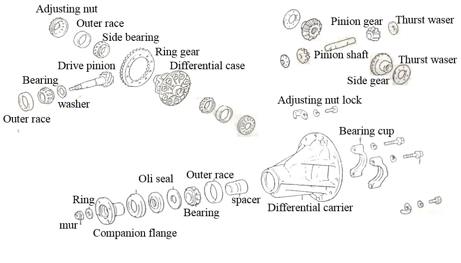 Namanama Komponen Differential Beserta Fungsinya Meister Otomotif