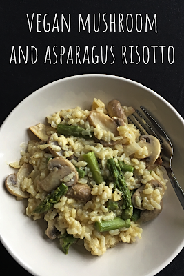 Vegan Mushroom and Asparagus Risotto 