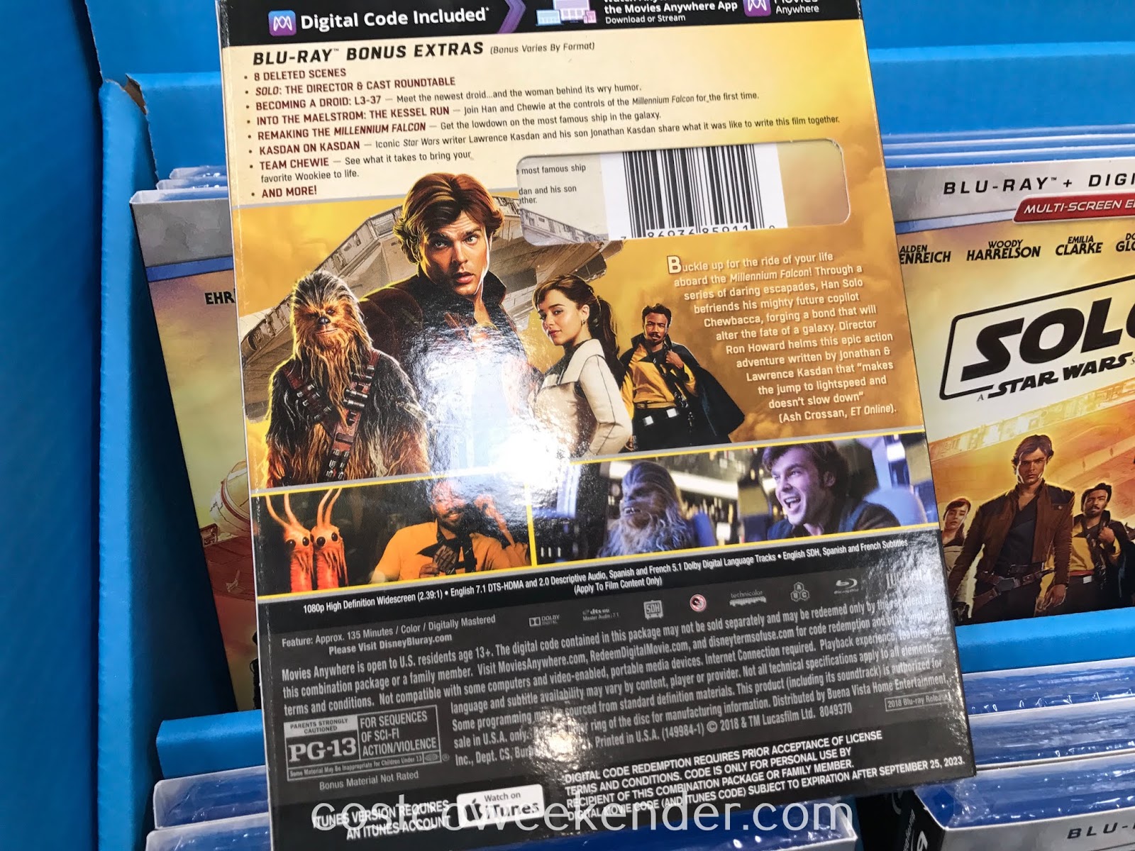 Solo A Star Wars Story Bluray Costco Weekender