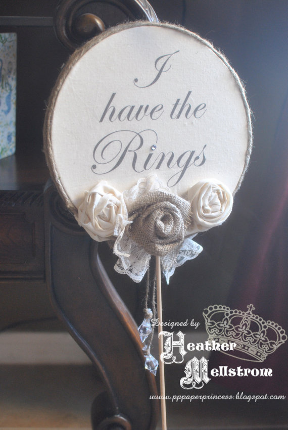 &quot;I have the rings&quot; custom ring bearer sign Unxia
