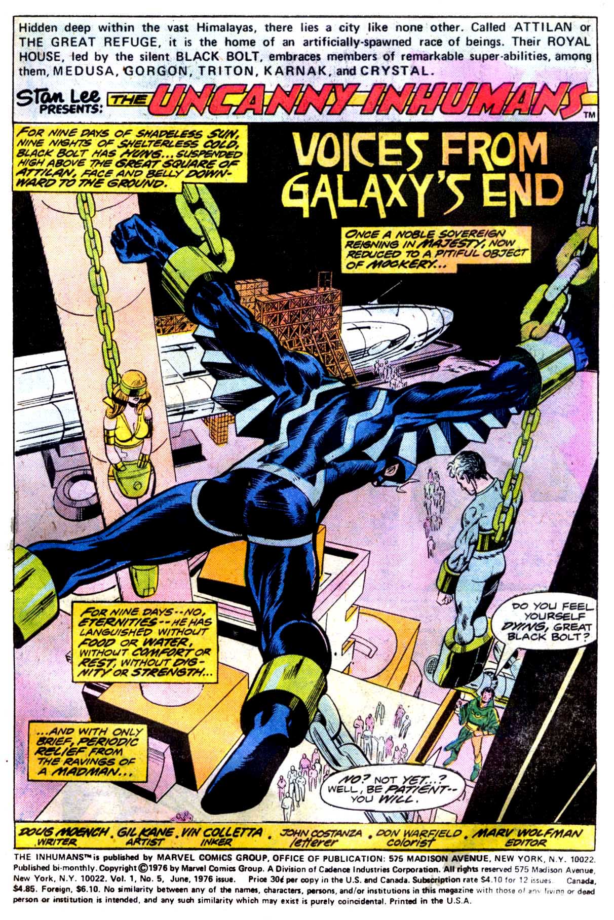 Read online Inhumans (1975) comic -  Issue #5 - 2