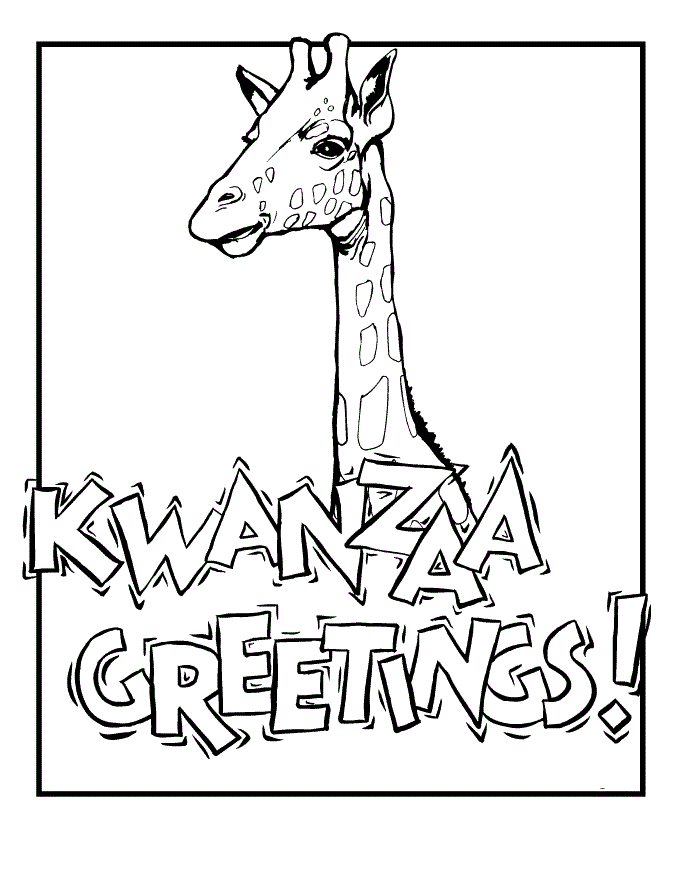 Seasonal Coloring Sheets: Kwanzaa Day Coloring Pages