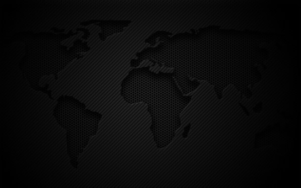 Black HD World Map Wallpaper