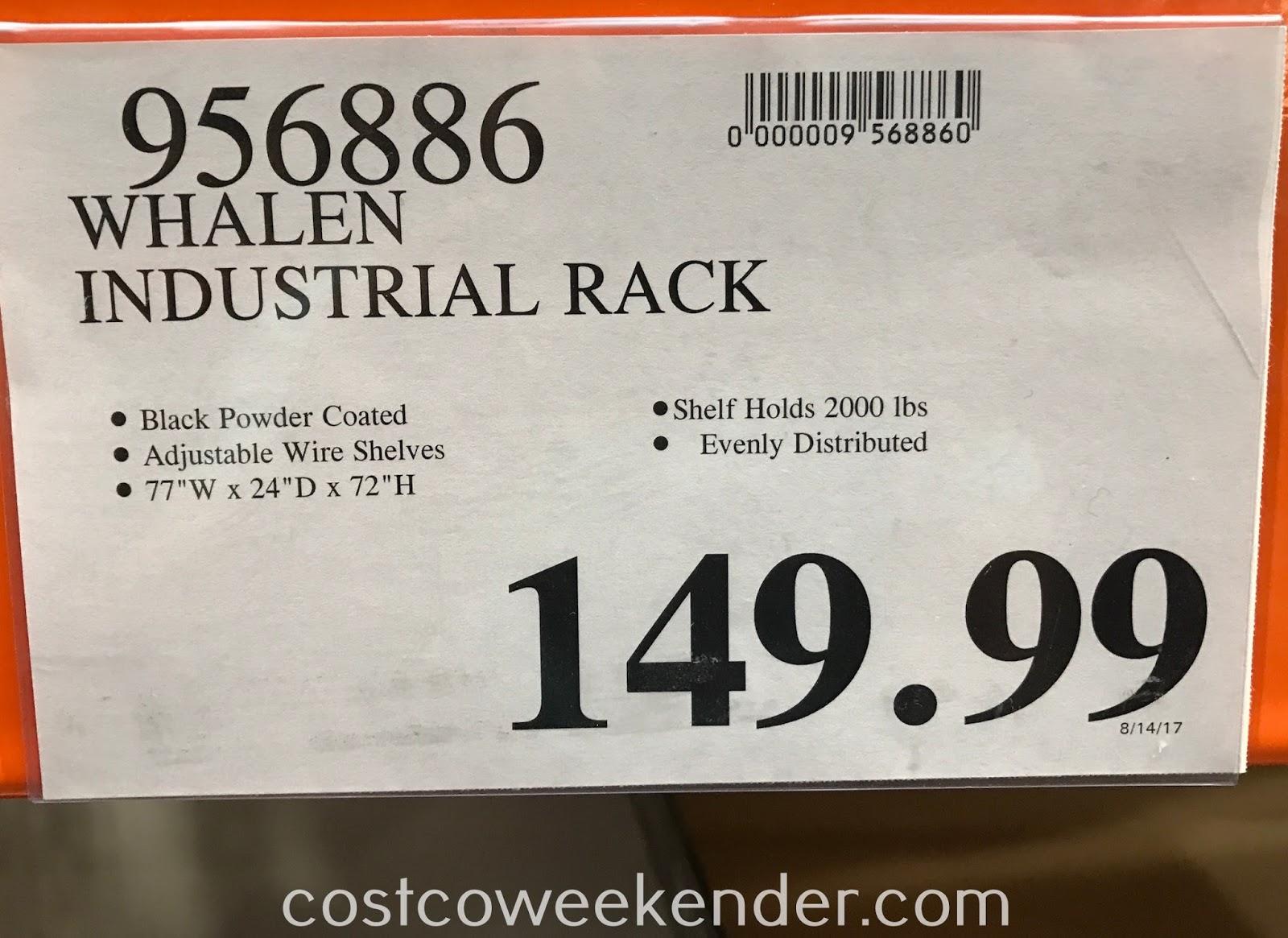 Whalen Industrial Rack Costco Weekender