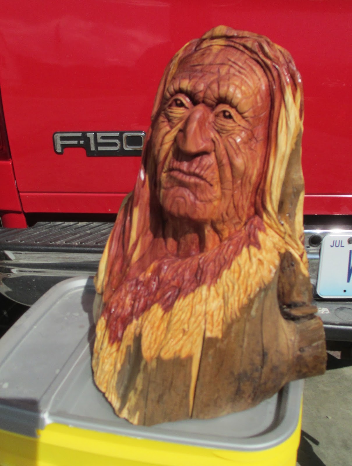 Knotty Wood Spirits Cedar Carving Update 3