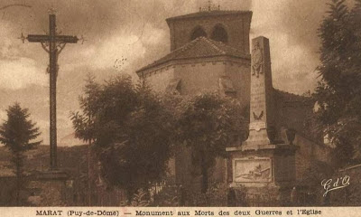 CPA monuments aux Morts du Puy-de-Dôme, Marat