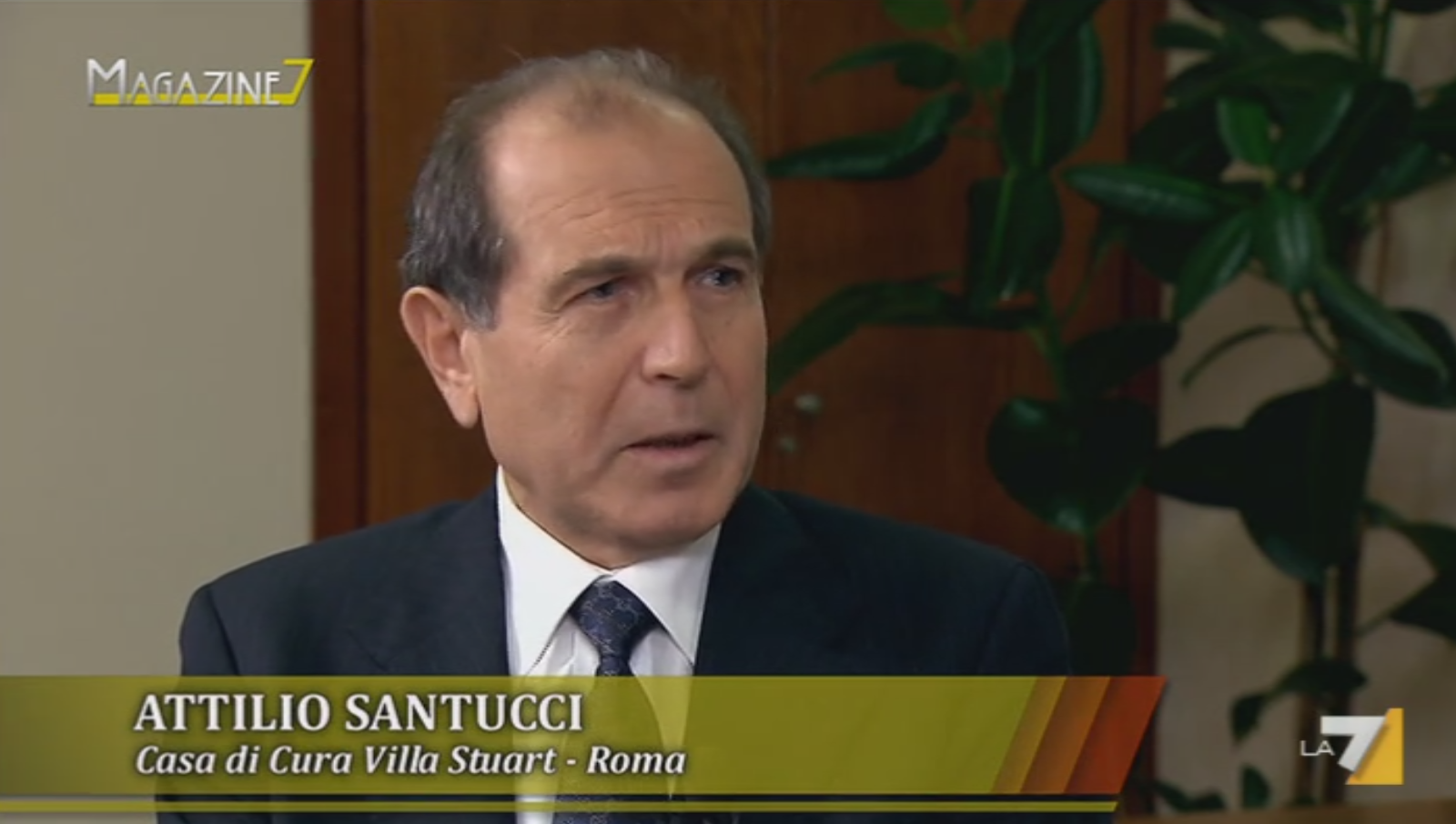 Villa Stuart 26/03/2016 LA7 il prof.Santucci ospite di Magazine 7