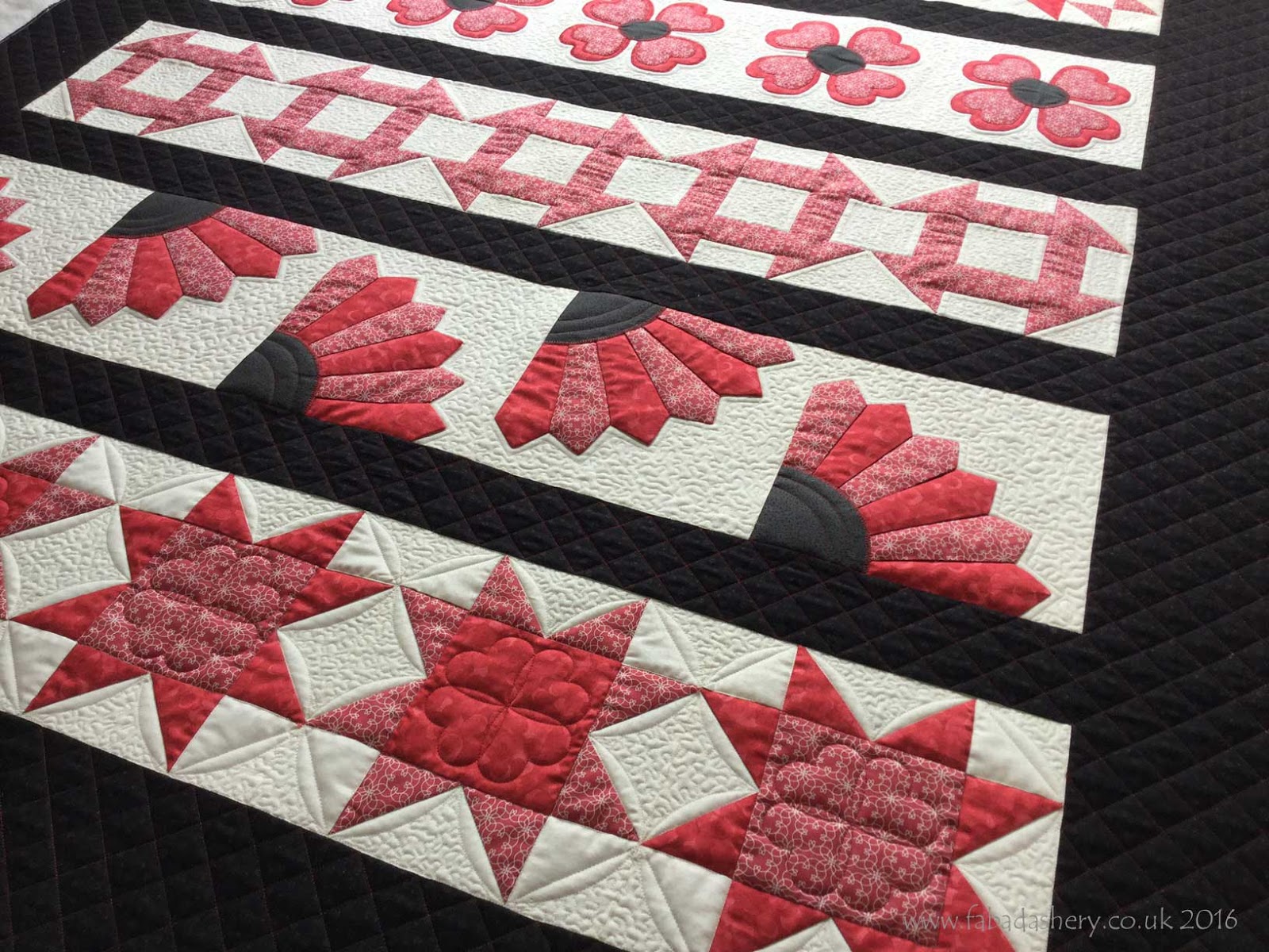 Fabadashery Longarm Quilting Row by Row Sampler Quilt