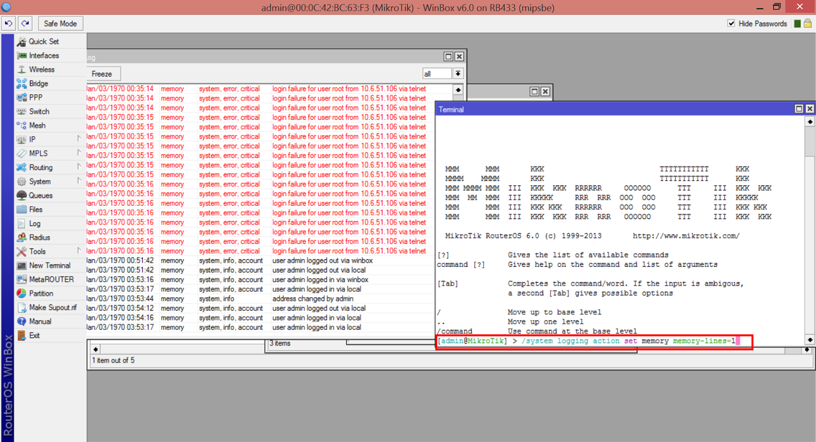 Cara Menghapus Log Pada Mikrotik Tutorial Mikrotik Lengkap Belajar Setting Mikrotik Belajar