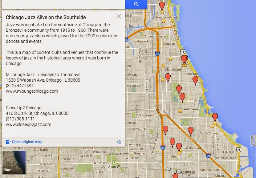  Chicago Jazz Alive on the Southside Map