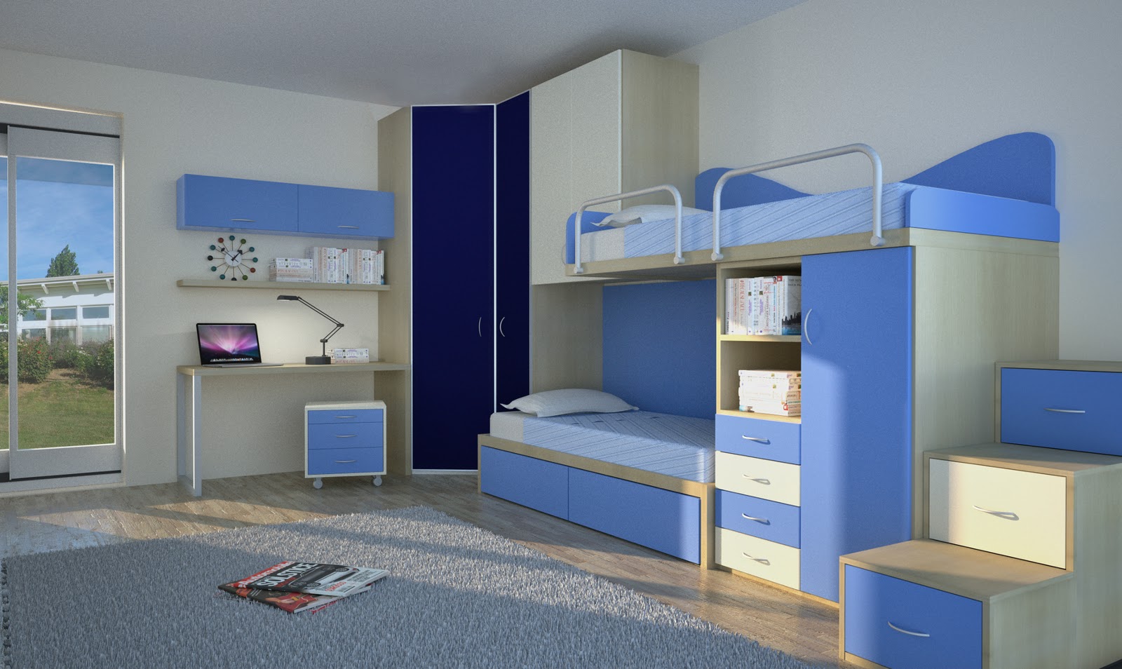 кровать-чердак детская малыш 2.