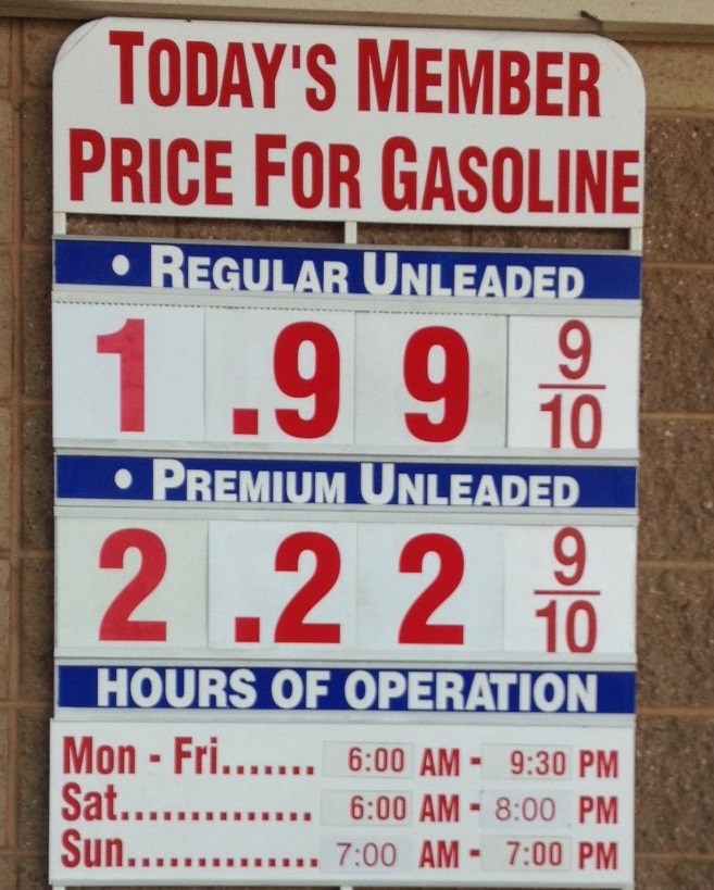 Current Costco Gas Prices (Feb. 27, 2016 Hayward, CA) Costco Weekender