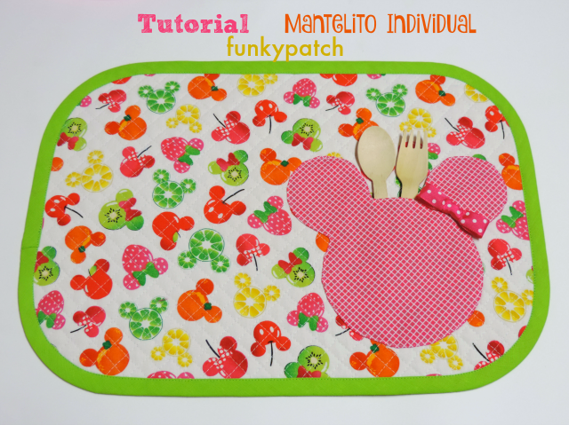 Mantelitos individual con bolsillo con forma de Minnie