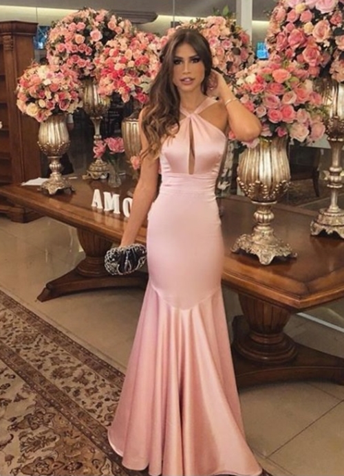 vestido de festa rosa quartz