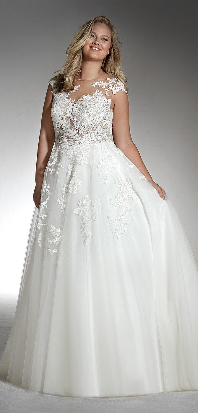 White One 2018 Plus Size Wedding Dresses World Of Bridal