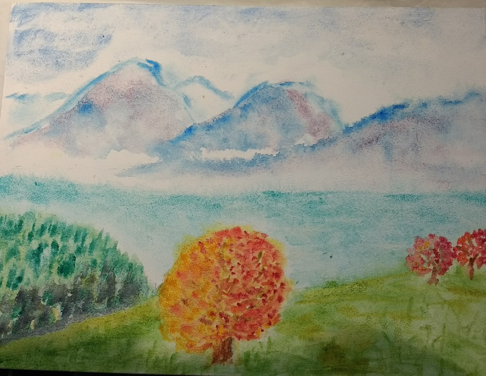 Chris Campbell Watercolors More example of gesso board