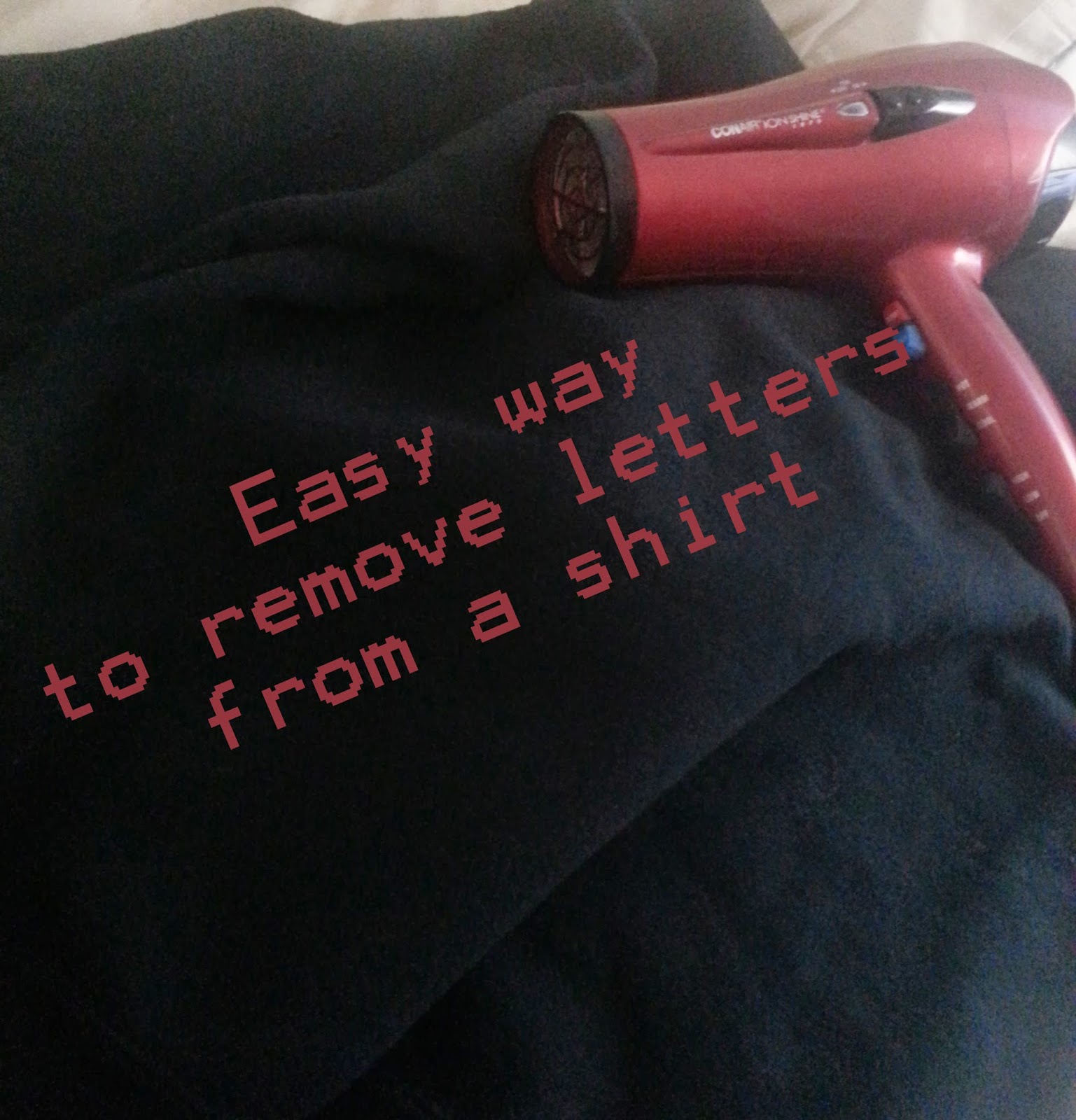 easy way to remove letters from a shirt