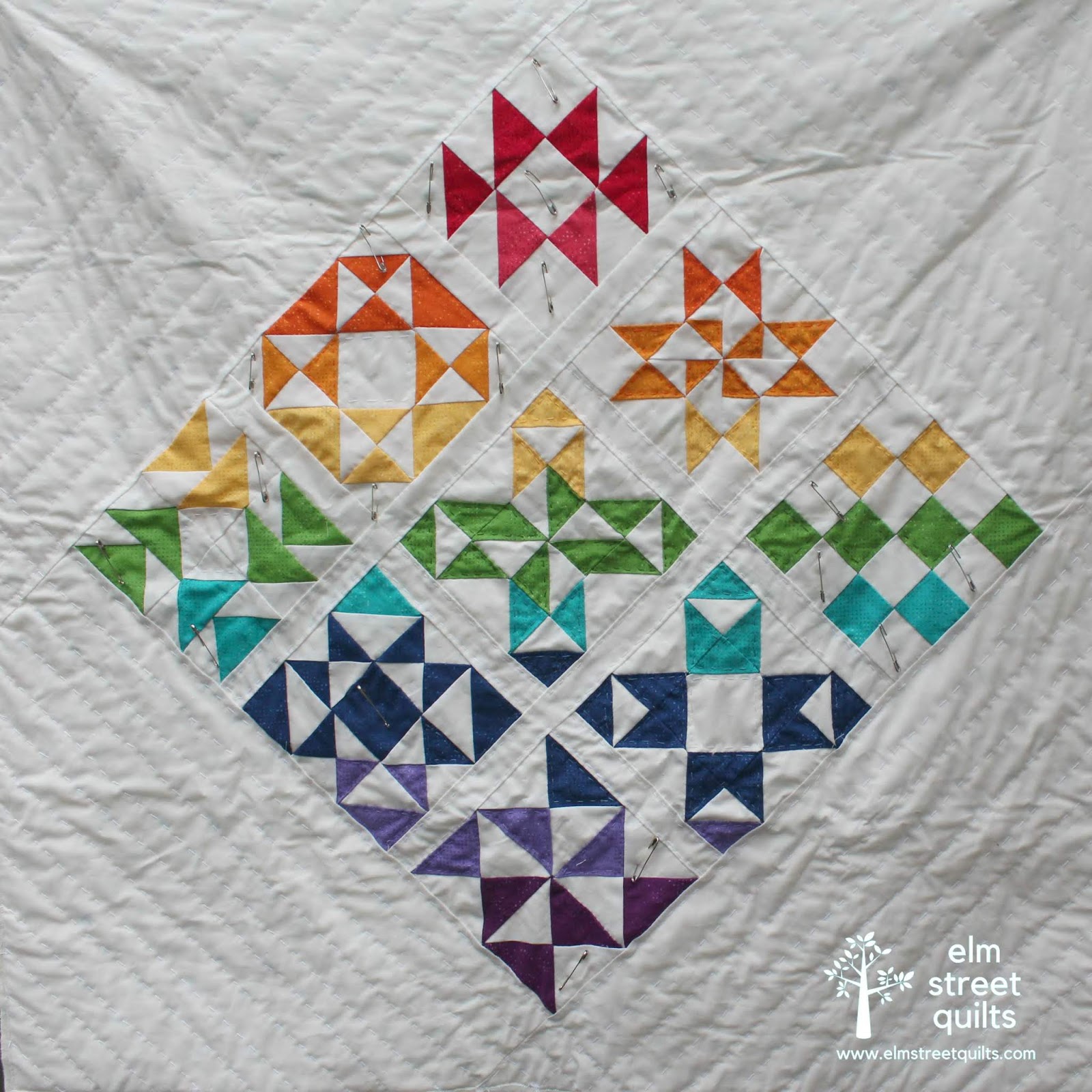 Hand Quilting my Hand Pieced QAL Quilt Elm Street Quilts