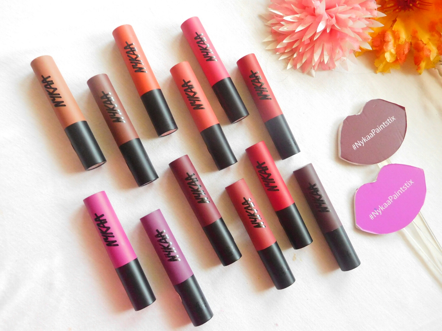 Nykaa Paintstix Lipsticks Review & Swatches All Shades! Indian