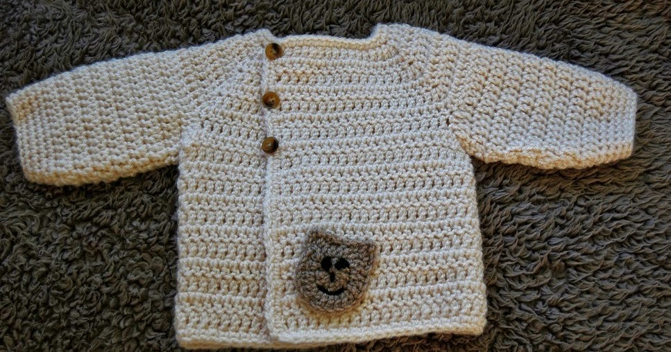 barmhjertighed Intakt obligatorisk Baby Bear Cardigan An Easy Baby Crochet Cardigan Sweater Pattern (Newborn  -3 months)