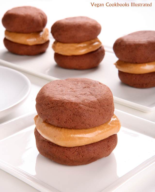 Vegan Cookbooks Illustrated Peanut Butter Brownie Sandwiches