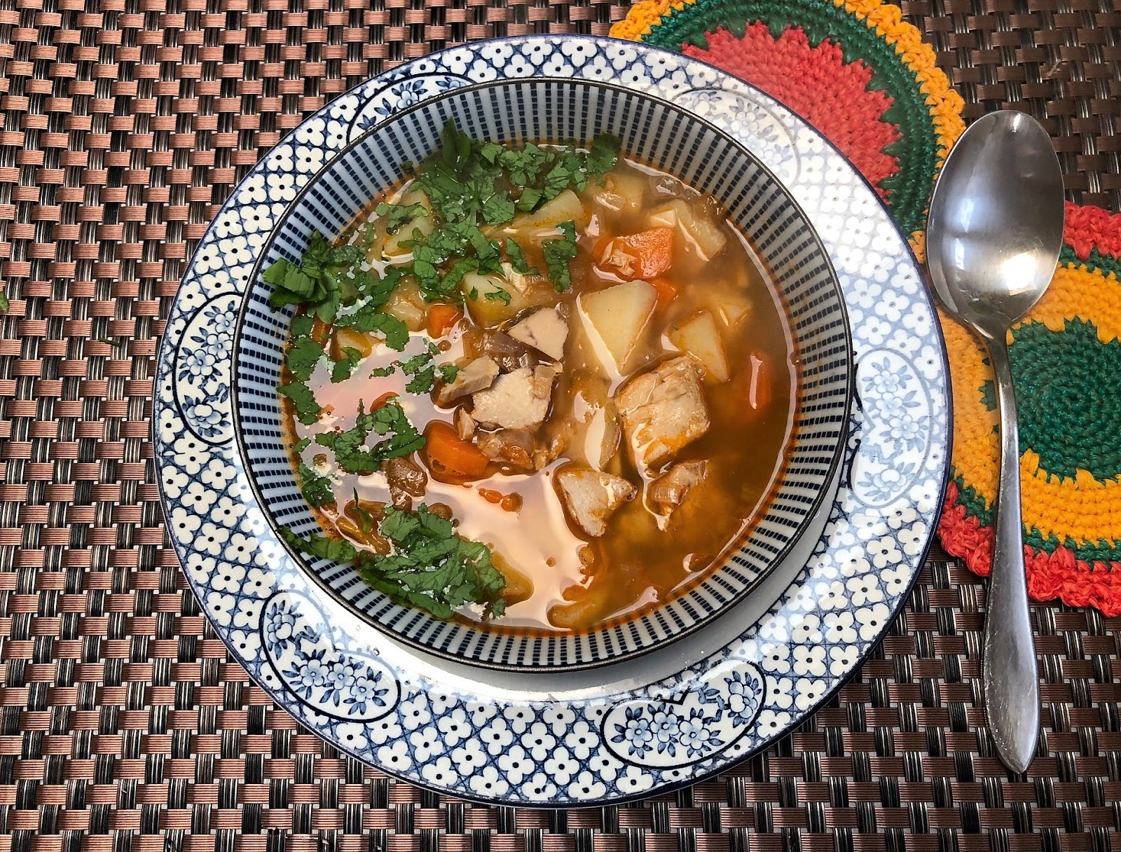 Chez Maximka Tuna and kimchi soup