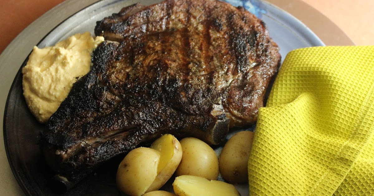 Cuisine Ici Grilled Rib Eye Steak with Horseradish Cheddar Pub Sauce