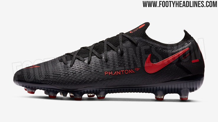 black and red nike football boots