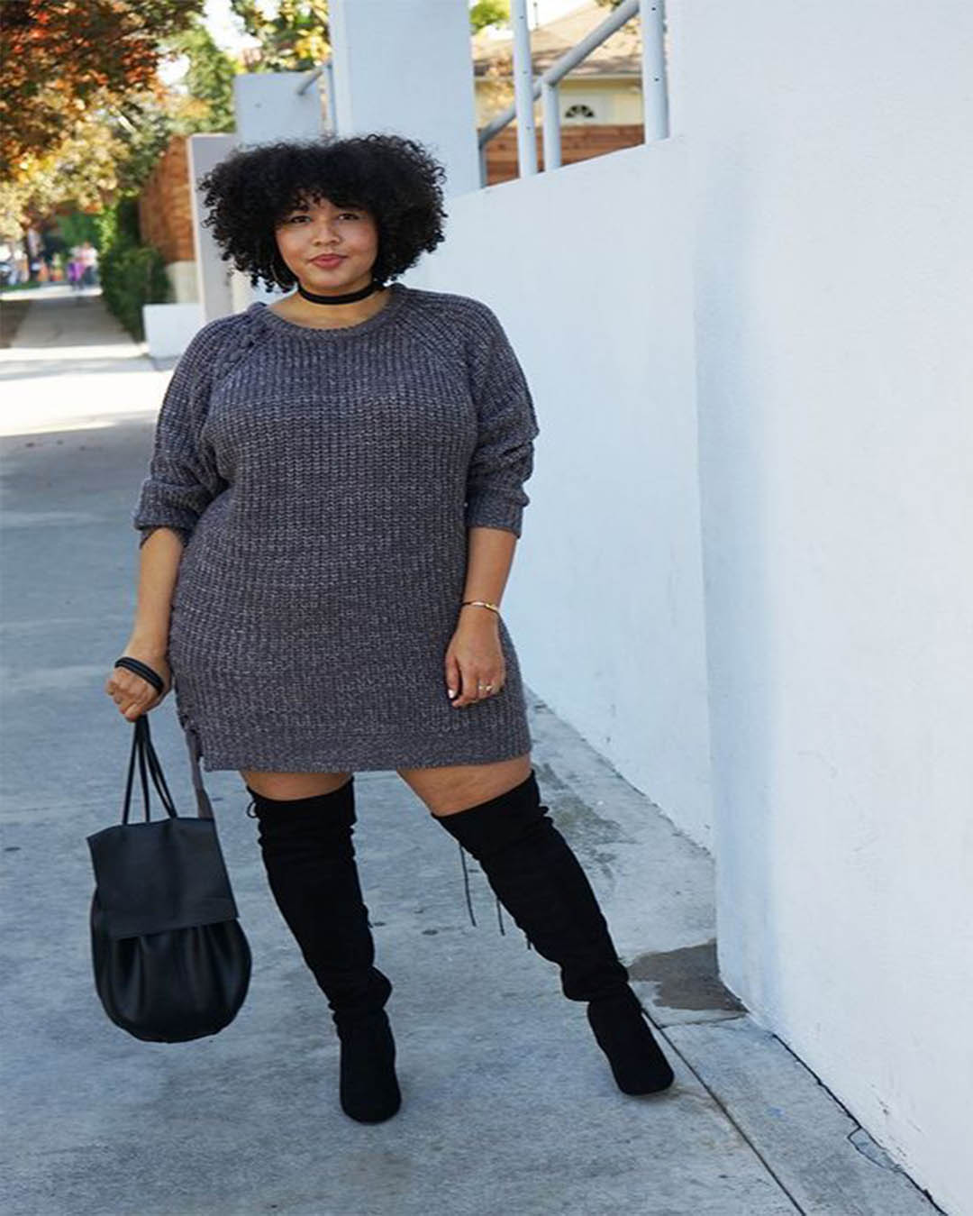 outfit botas largas para gorditas