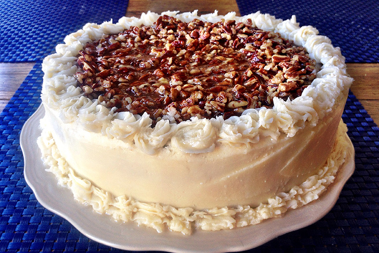 Buttered Pecan Cake with Rum Buttercream | eatTALK: food for blog