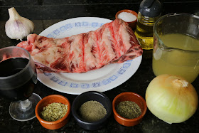 Ingredientes para costillas de cerdo en salsa