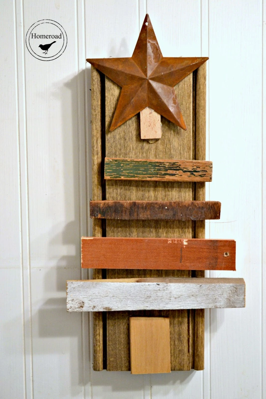 scrap wood christmas tree www.homeroad.net