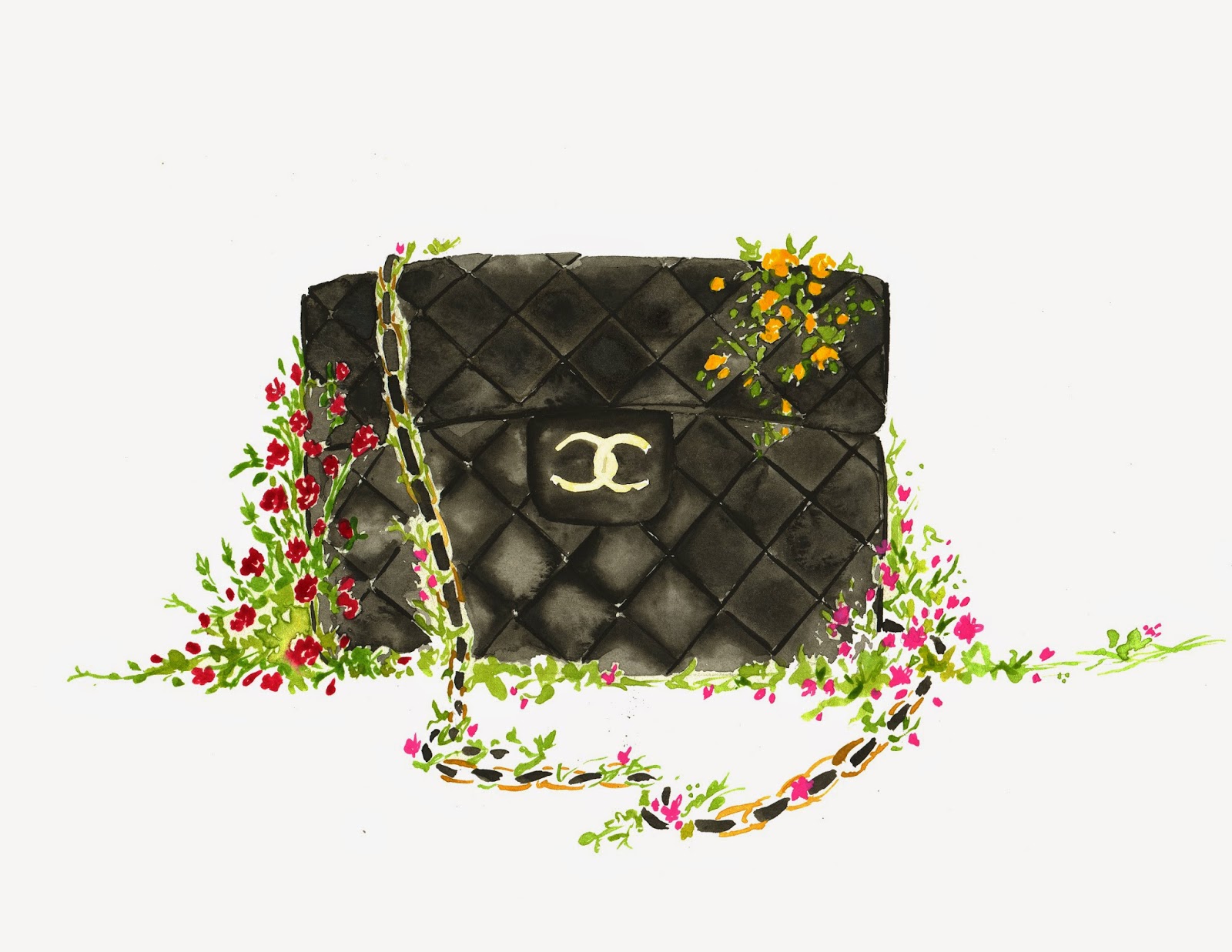 Koma Art Chanel Bag Fashion Illustration
