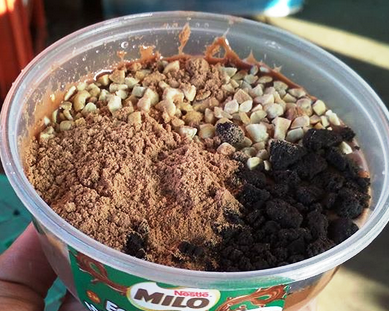 Cara membuat Es Kepal Milo