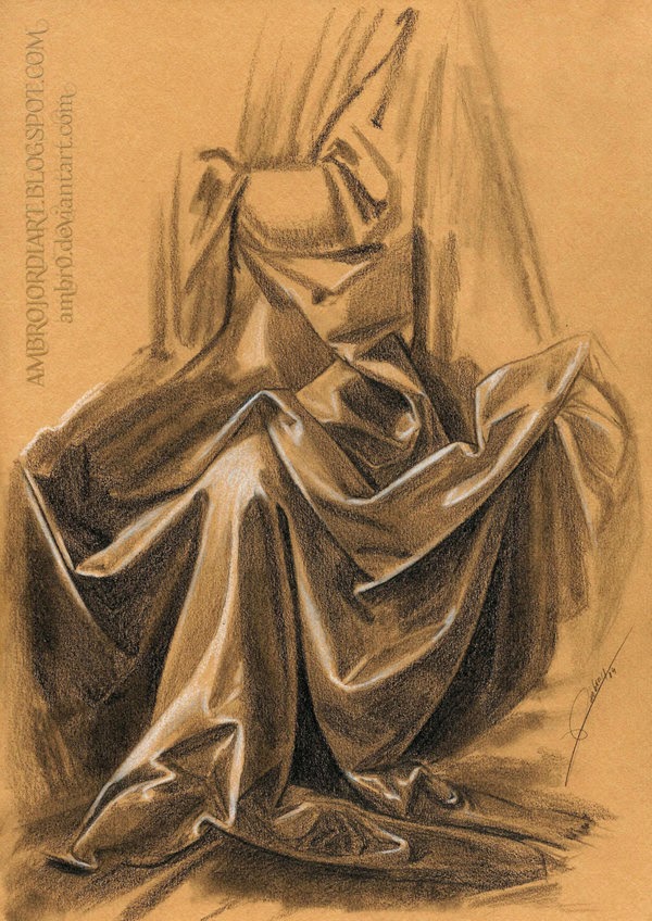 Ambro Jordi Art Drawing Video Drapery Studies Leonardo Da