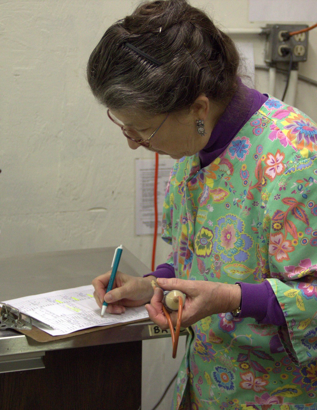 Bird Treatment and Learning Center Great Horned Owl getting some TLC