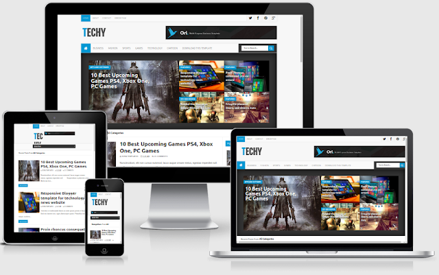 Techy Responsive Magazine Blogger Template