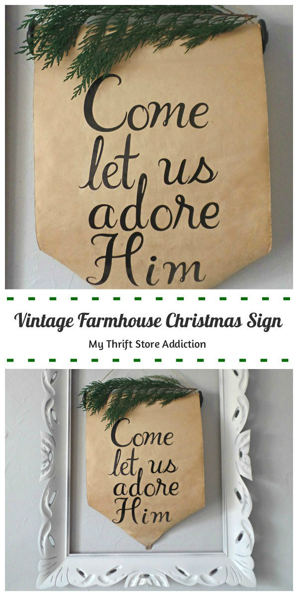 Vintage farmhouse Christmas sign