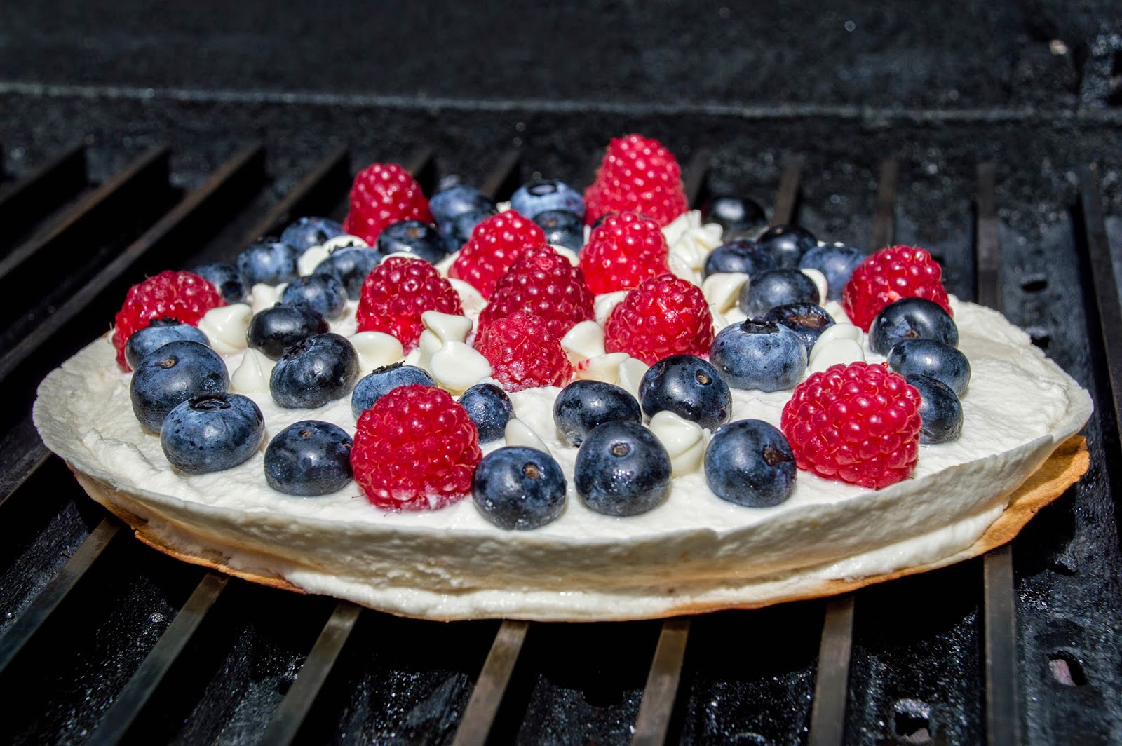 dessert quesadilla on grill