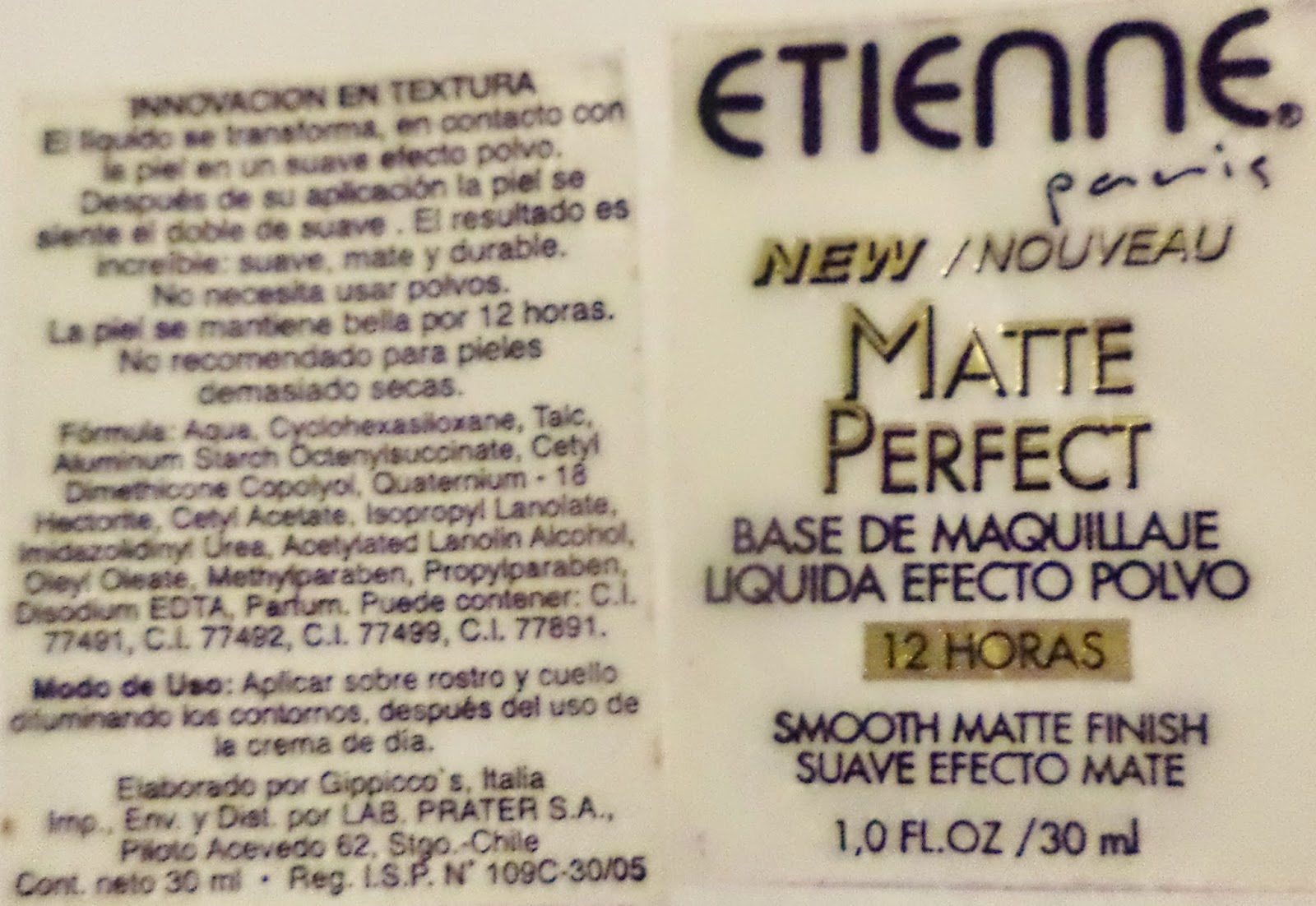 Ingredientes de Productos BASE DE MAQUILLAJE