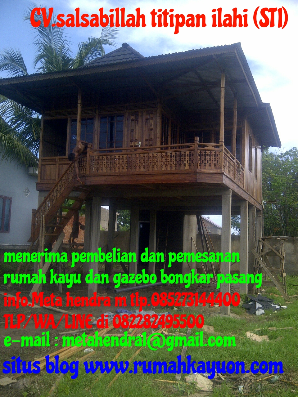 View Rumah Kayu Bongkar Pasang Palembang PNG