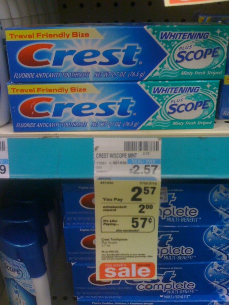 Together We Save CVS Crest Toothpaste Deal