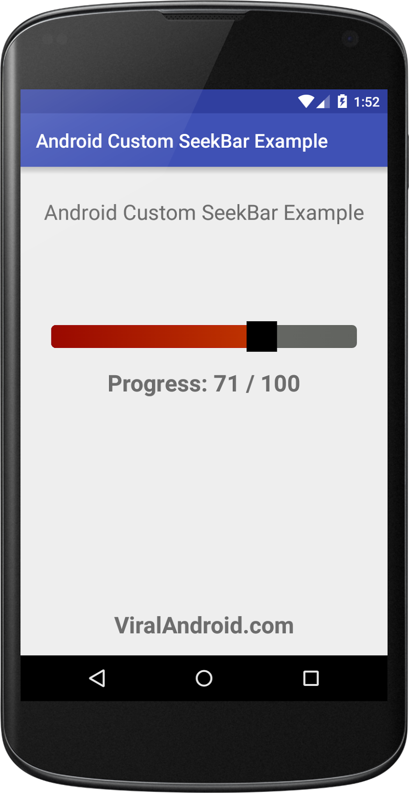 Android Custom SeekBar Example