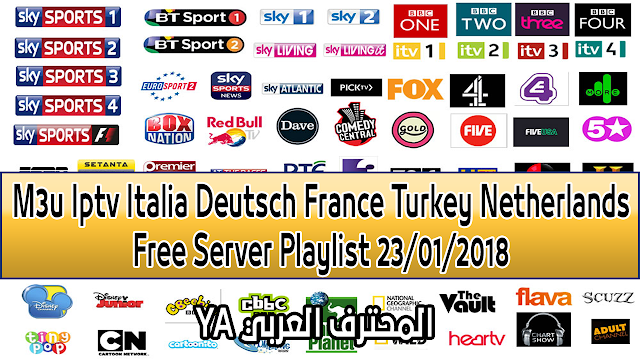 Exclusive M3u Iptv Italia Deutsch France Turkey Netherlands Free Server Playlist 23/01/2018