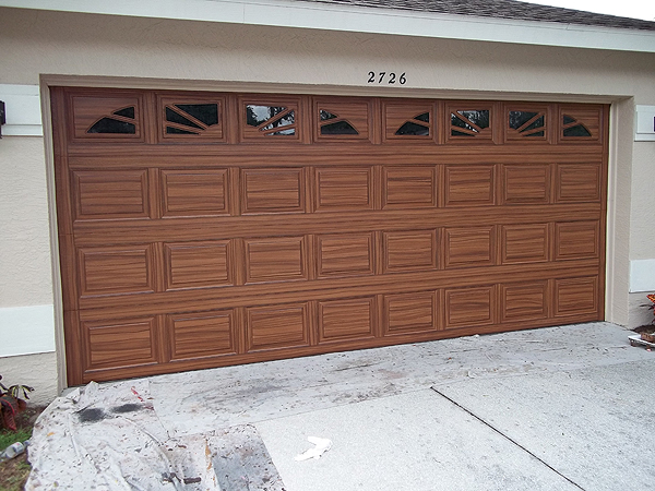 Paint Front Door To Look Like Wood And To Match Garage Door
