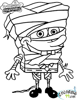 spongebob the mummy coloring pages
