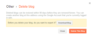 Cara cepat import content, back up content dan menghapus blog