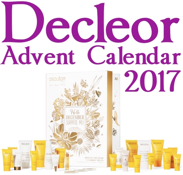 Contents of the Decleor Beauty Advent Calendar for Holiday 2017. 