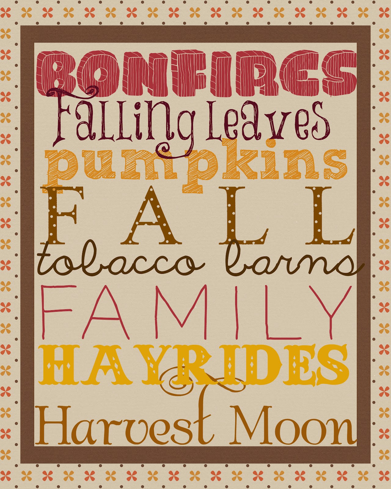 Cheatham Chatter: Free Fall Printable {My First Printable}
